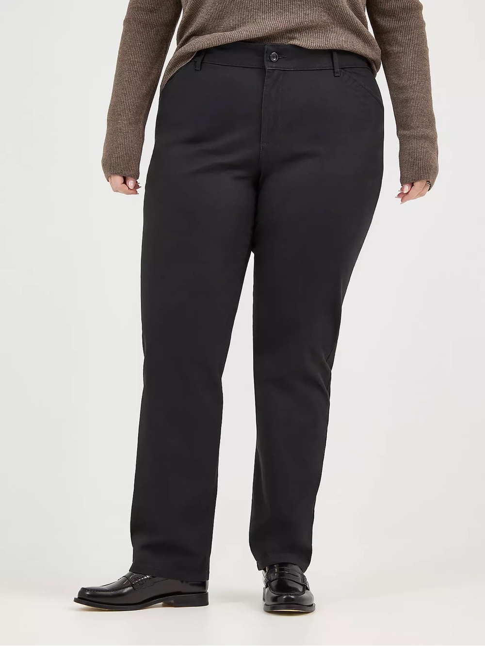 Lee Womens Relaxed Fit‎ Straight Leg All Day Pant Black 104631201 Size 20 Short